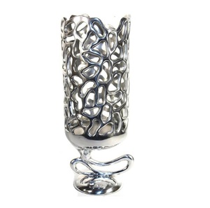 Vases à fleurs en aluminium de luxe, design côtier, décoration moderne pour la maison, qualité supérieure, vase de table pour mariage et Noël - Product Image 1