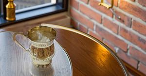 Elegant Mughlai-Designed Brass Glass Beer Steins Handmade with Heart-Shape Handle 6 Ounce Capacity Cup - Product Image 6