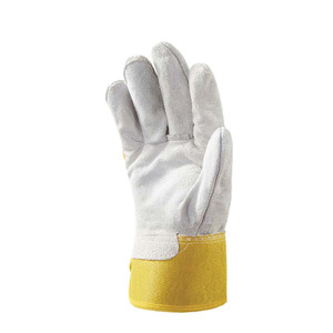 Guantes de trabajo de cuero dividido de piel de vaca Protección de manos resistente al calor y a las chispas Seguridad industrial Guantes de construcción resistentes - Product Image 2