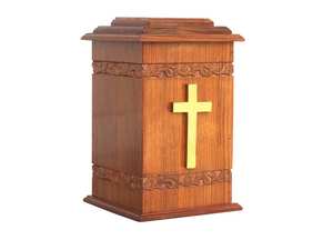 Caja de urna de palisandro para hombre y mujer, urnas cruzadas de latón para cenizas de adultos, urnas de cremación de madera, funeral - Product Image 5