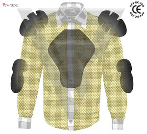Chemise en flanelle lourde avec protection Kevlar et armure homologuée CE pour la sécurité des motos - Product Image 4