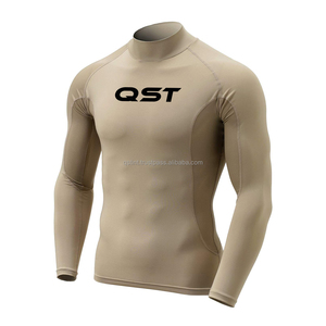 T-shirt Rash Guard unisexe en polyester et élasthanne respirant, imprimé sur mesure, contrôle de l'humidité, protection UV, manches longues, 120g, OEM - Product Image 4
