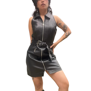 Veste en cuir sans manches pour dames Manteau de qualité supérieure en cuir véritable noir fait à la main Vestes pour femmes - Product Image 4