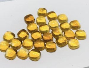 Coussin Citrine Naturelle Cabochon Taillé Jaune Sunela orange Pierres Précieuses Lâches Fabricant de Jaipur Quartz Naissance de Novembre - Product Image 3