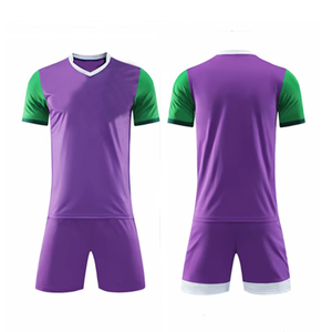 เสื้อฟุตบอลสไตล์ฮิปฮอปแบบพื้นชุดฝึกซ้อมฟุตบอลผ้าโพลีเอสเตอร์ชุด100% เสื้อฟุตบอลฝรั่งเศส - Product Image 1