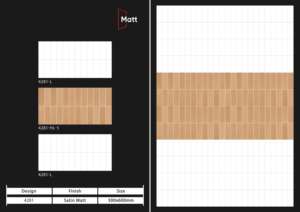 Carreaux muraux en céramique 300x600mm au design moderne pour salle de bain et cuisine, finition brillante ou mate, surface sculptée effet sucre, design mural intérieur luxueux - Product Image 2