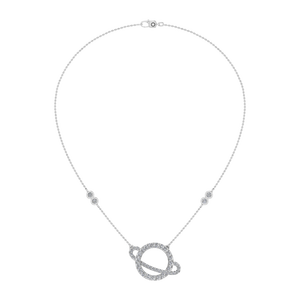 High Quality 14k <b>Rose</b> <b>Gold</b> Unique Customized Planet Shape Diamond <b>Pendant</b> <b>Necklace</b> Factory-Made India OEM ODM Low MOQ Bulk Sale - Product Image 3