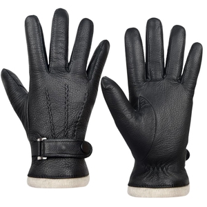 Nuevos guantes de cuero genuino cálidos para invierno de lujo para hombre, guantes de conducción para hombre, guantes de invierno de alta calidad a precio barato - Product Image 1