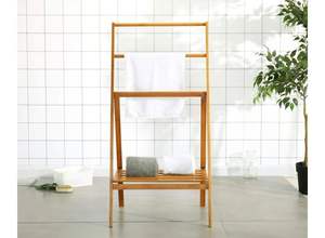 Estante de exhibición de toallas de baño montado en la pared para almacenamiento de toallas limpio y arreglo de baño elegante - Product Image 3