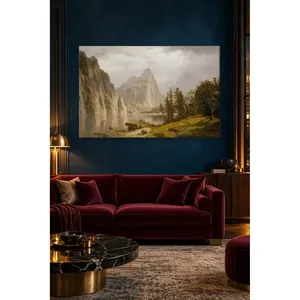 Fida Albert Bierstadt Yosemite Merced River Impression sur toile - Product Image 2