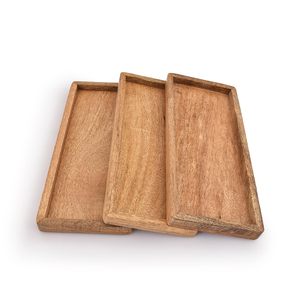 Bandeja de Madera Hecha a Mano en India, Ecológica, Apta para Lavavajillas, Personalizable para Uso Doméstico y Festivo - Product Image 2