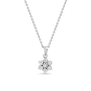 Conjunto de Joyería Zarkan Bright Bloom en Plata, Oro 14K, Oro 18K, Oro Rosa 14K para Bodas y Fiestas, con Circonita, Diamante, Perla y Corazón - Product Image 4