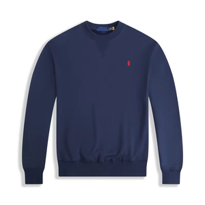 Sudadera Blanca de Cuello Redondo para Hombre, Corte Regular, 100% Algodón, Tejido de Punto, Informal, Color Sólido, Logotipo Frontal, Ropa de Otoño - Product Image 3