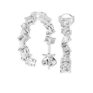 Pendientes de Diamantes de Laboratorio de 1.06 CT, Claridad VVS-VS EF, Diamantes CVD en Oro de 18KT, 14KT, 10KT y Plata 925, Moissanita, Oro Rosa, Amarillo - Product Image 4