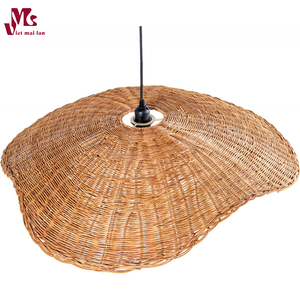 Rattan Pendant <b>Lights</b> Large Wicker Chandelier Boho Pendant <b>Light</b> Rattan Basket Hanging <b>Light</b> <b>for</b> Kitchen <b>Room</b> - Product Image 5