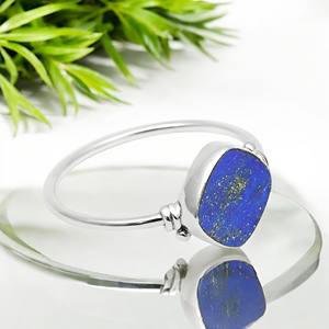 Best Selling New Design 925 Sterling Silver Natural <b>Lapis</b> <b>Lazuli</b> Gemstone Cushion Shape <b>Ring</b> Handmade Jewelry Wholesale Supplier - Product Image 3