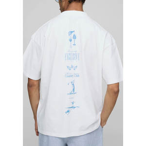 Camiseta de algodón personalizada de alta calidad para hombres con su marca de impresión gráfica al por mayor Top casual de manga corta - Product Image 1