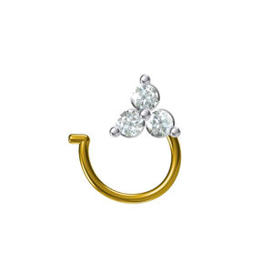 Diamant exclusif d'épingle à nez en or 14 carats Artisan conçu pour les marchés de bijoux B2B prestigieux renforçant l'influence mondiale de la marque durable - Product Image 1