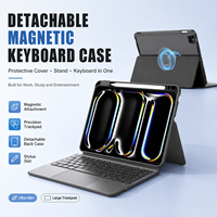 Étui clavier double couche pour tablette avec pavé tactile, support magnétique détachable et protection intégrée pour fourniture OEM/ODM