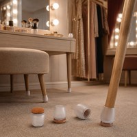 Protections de pieds de meubles en silicone, patins en feutre pour sols, capuchons ronds pour chaises, tables et coiffeuses, anti-rayures, antidérapants et anti-bruit