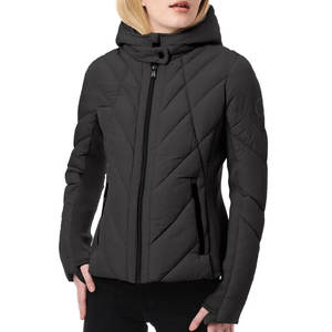 Chaqueta Bomber para Mujer, Estilo 2024, con Logotipo Personalizado, Unisex, Invierno, con Capucha, Impermeable, Ecológica, con Cuello Alto, Larga y Delgada - Product Image 5