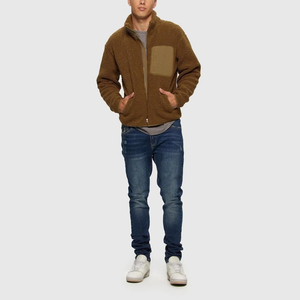 OEM New Arrival Men's Hooded Camouflage <b>Sherpa</b> Jacket with Front Logo Winter Waterproof Zip-Up Customizable Size & Color - Product Image 1