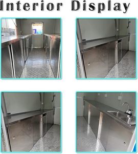 Offres Spéciales camion de restauration rapide en acier inoxydable cuisine Mobile Wagon/remorque pour la vente en gros pour la crème glacée et Hotdogs nouvel état - Product Image 2