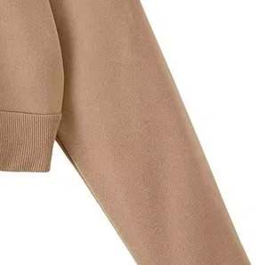 Vente en gros personnalisé 60% polyester 40% coton French Terry respirant Crop Top Sweat à capuche Sweat à capuche pour femme avec fermeture éclair complète - Product Image 4