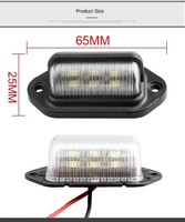 Feux de plaque d'immatriculation universels blancs à LED étanches 6 feux arrière à LED pour voitures, camions, camping-cars, remorques, fourgonnettes 12V-24V
