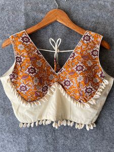 Festival Wear Ajrakh Khadi Coton Avec Shell Blouse Fabricant Et Fournisseur De Surat Au Taux Le Plus Bas - Product Image 5