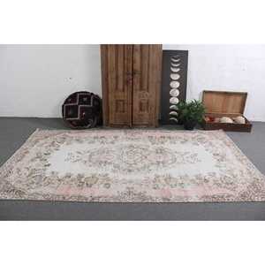 Tapis turc 5,3x9,6 pi (161x293 cm), tapis vintage blanc patchwork - Product Image 2