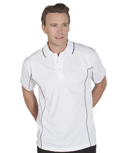 Chemise décontractée à manches courtes pour homme, en maille respirante, avec panneau contrastant et motif uni, en polyester/coton, idéale pour le bureau - Product Image 5