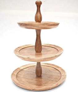 Plateaux à gâteaux en bois de haute qualité Support à gâteau en bois Support à gâteau en bambou de l'Inde - Product Image 4