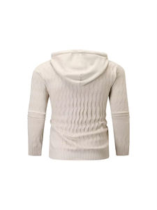 Suéter de punto cálido transpirable de gran tamaño de alta calidad OEM, suéter de lana de cordero para hombre, sudaderas con capucha al por mayor de fabricante de alta calidad - Product Image 5