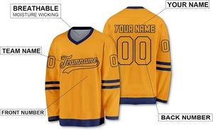 Venta al por mayor de camisetas auténticas de hockey sobre hielo, uniformes de equipo bordados personalizados, tela duradera Reversible, calidad profesional, servicio OEM ODM - Product Image 2