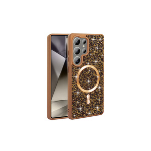 Étui de chargement sans fil Netzy Luxury Diamond Design pour MagSafe pour Samsung Galaxy S25 Ultra SAFA, coque de téléphone en silicone mosaïque - Product Image 4