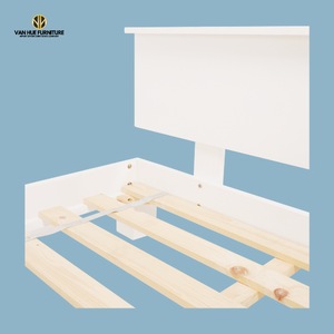 เตียงนอนไม้สักสำหรับเด็ก EN71ทันสมัยปรับได้เงางามนุ่มนวลผ่อนคลายจากเวียดนาม | แวนเว้ - Product Image 5