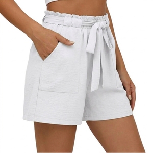 Women's Lightweight Drawstring Shorts with Functional Pockets <b>Elastic</b> <b>Waist</b> Casual Summer Bottoms for Fashion Retail - Product Image 6