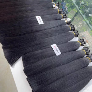 Extensions de cheveux naturels noirs de luxe Vente en gros Manufacture Nasa Cheveux bruts vietnamiens en vrac Super doublement étirés 100g - Product Image 1