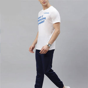 Camiseta clásica personalizada con estampado 3D Puff para hombre 100% algodón liso diseño extragrande con logotipo estampado en espuma - Product Image 2