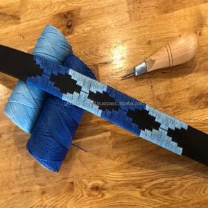 Tressage de fil de cire coloré fait à la main de qualité supérieure bande de front de polo de conception personnalisée pour cheval en cuir véritable noir - Product Image 6