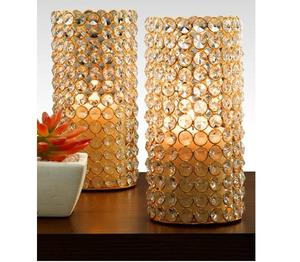 Bougeoir rond en cristal doré/métal de conception classique pour la décoration de vaisselle de maison et de fête de mariage - Product Image 1