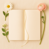 Carnet A5 LABON à imprimé floral rose, bordure en dentelle, design romantique de petites fleurs, journal en tissu pour cadeau et écriture quotidienne