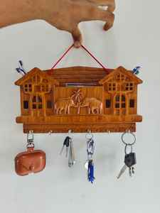 Porte-clés mural commercial, organisateur moderne, gain de place, crochet en métal, multifonctionnel, floral, entrée internationale, hôtels - Product Image 5