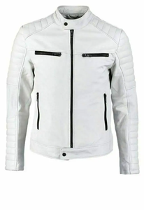 Blouson Bomber Homme en Polyester/Coton Véritable avec Col Montant, Logo Frontal, Respirant, Style Moto Hiver - Product Image 5