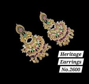 Pendientes Modernos Rojos y Verdes para Mujer, Pendientes de Diseño Chapados en Oro, Pendientes de Joyería Étnica de Latón a la Moda - Product Image 6