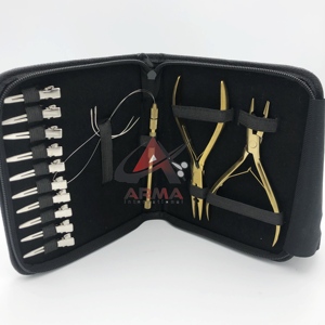 ชุดเครื่องมือต่อผมแบบครบวงจรชุดคีมสเตนเลสสตีลสำหรับต่อและยืดผม - Product Image 5