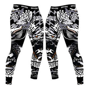Hommes Compression Fitness Full High Shorts Slim Fit Fashion Sports Printed Sublimation Printed Tights Leggings - Product Image 5