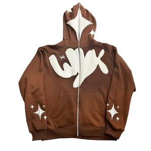 Sweats à capuche épais et lourds à impression bouffante 3D personnalisés de haute qualité à épaules tombantes Streetwear pull à capuche avec logo personnalisé - Product Image 5