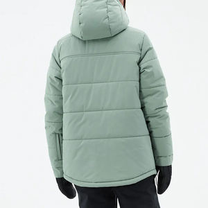 แจ็กเก็ตมีฮู้ดสำหรับผู้หญิงเสื้อโค้ทขนเป็ดกันหิมะแบบสวมหัวผ้าโพลีเอสเตอร์บุนวมกันหนาว - Product Image 6